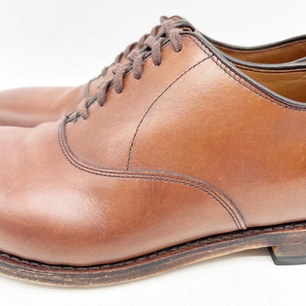 Allen Edmonds Men's Brown Carlyle Plain‎ Toe Oxford Shoes Size 9.5 EEE